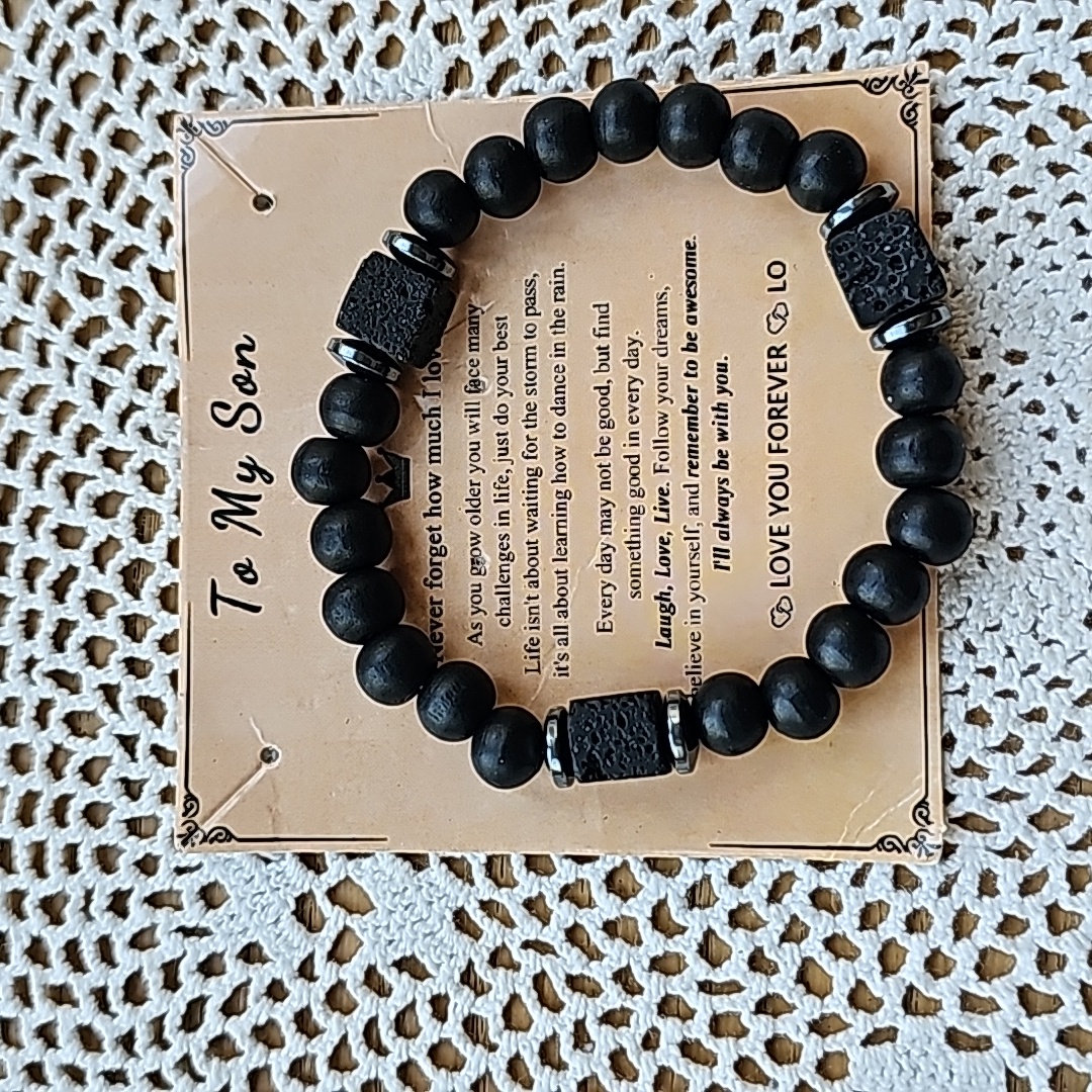 To My Sun Card And Bracelet Black.